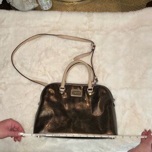 Michael Kors Brown and Cream Satchel